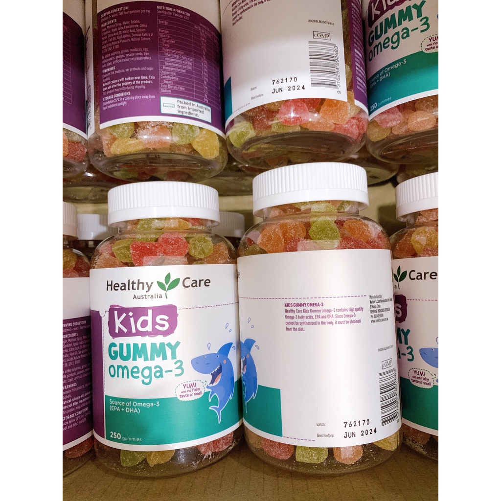 Kẹo Gummy Omega-3 Healthy Care 250 viên cho bé