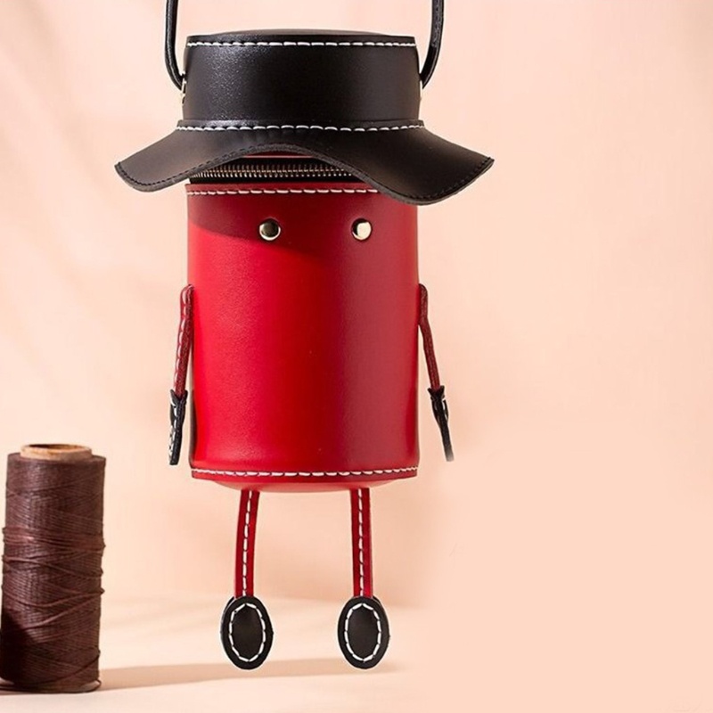 Túi Đeo Chéo Handmade, Tự Khâu Tay Sẵn Đường Chỉ May Hình Cao Bồi Siêu Đáng Yêu Làm Quà Tặng