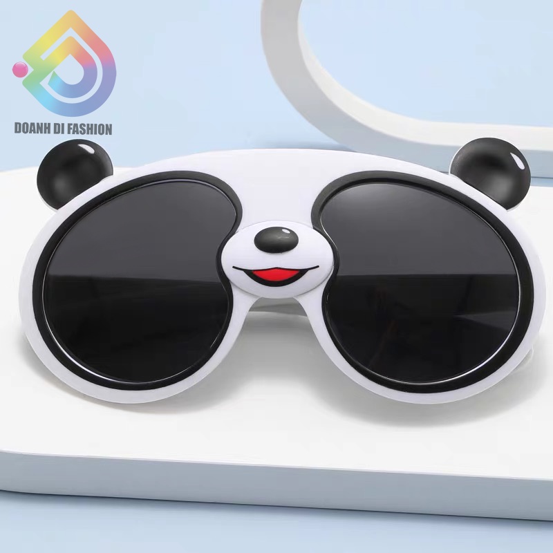 Kính Râm Cho Bé, Bao Kính Mát Trẻ Em Hình Gấu Trúc Cực Dễ Thương, gọng kính siêu dẻo không bao giờ gãy.