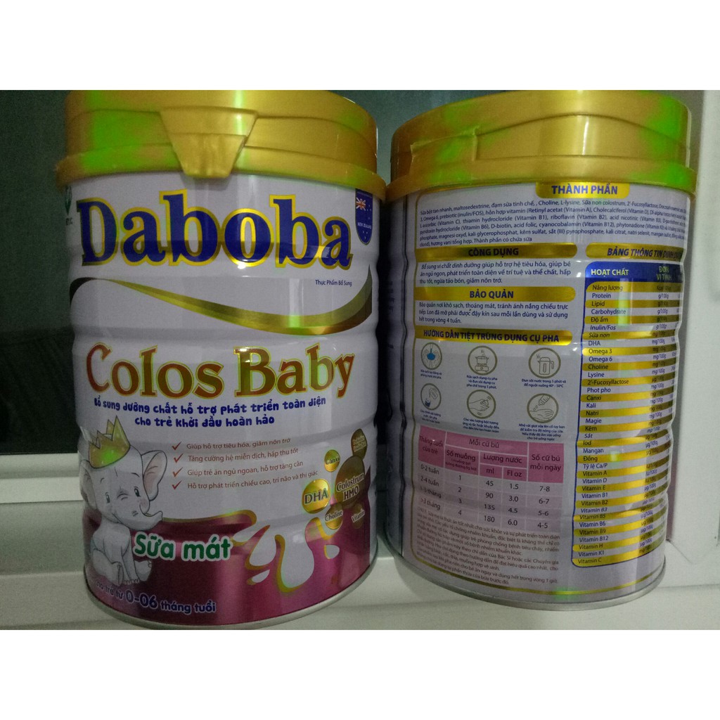 Sữa non dành cho trẻ 0-6 tháng Colos baby Daboba 900g - Miễn dịch tốt, hấp thu khỏe, tăng cân