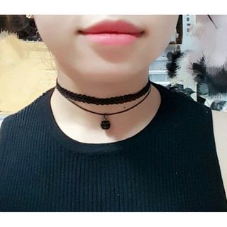 combo sỉ 10c choker cổ - vòng cổ mix đá đen - giảm giá 50% - 85k