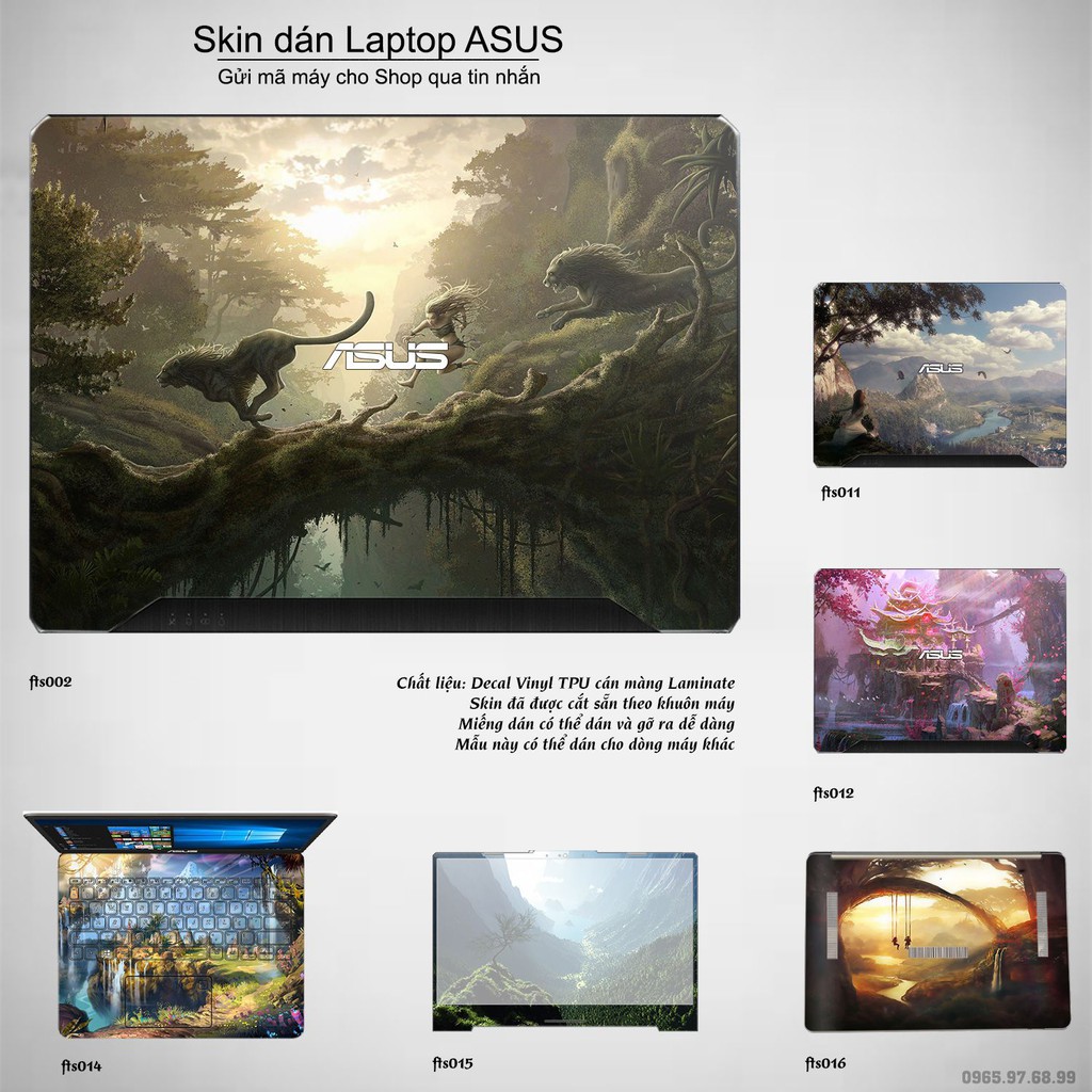 Skin dán Laptop Asus in hình Fantasy (inbox mã máy cho Shop)