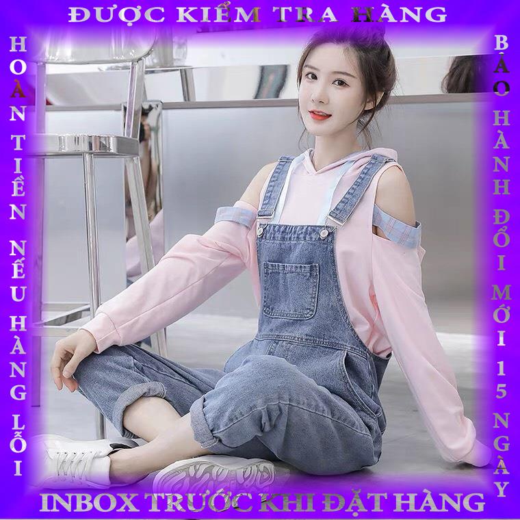 Yếm jean dài nữ JL JohnsonLi – yếm bò ulzzang phong cách hàn quốc LB08 dongthao