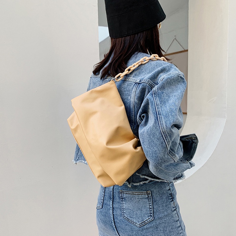 Túi đeo chéo vai hình đám mây màu sắc thời trang sành điệu cho nữ