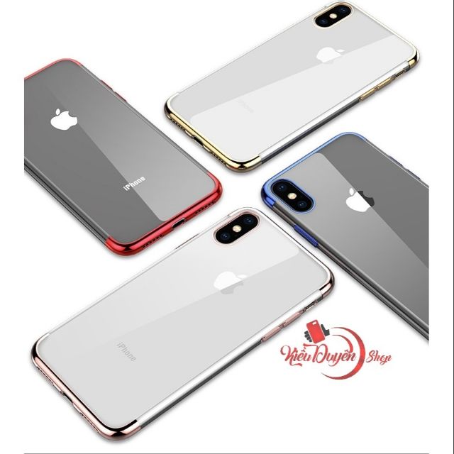 Ốp dẻo VU Case viền màu IPhone X - Chính hãng