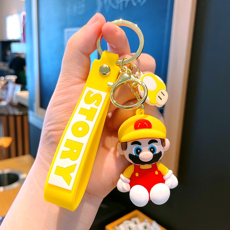 Móc chìa khoá xe máy Super Mario dễ thương, móc treo chìa khoá ô tô phong cách trẻ trung hot trend Tik Tok