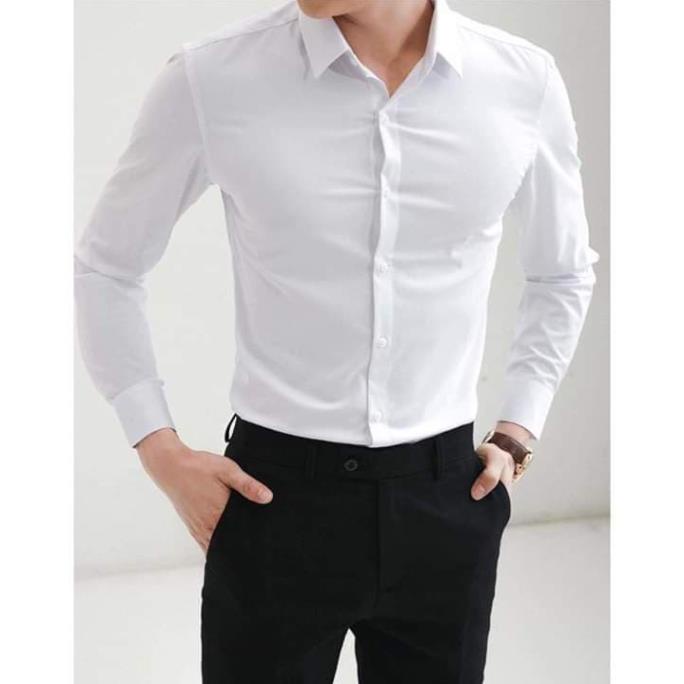 ÁO SƠ MI NAM TRƠN TRENDYMAN NHIỀU MÀU VẢI LỤA CHỐNG NHĂN CHỐNG XÙ