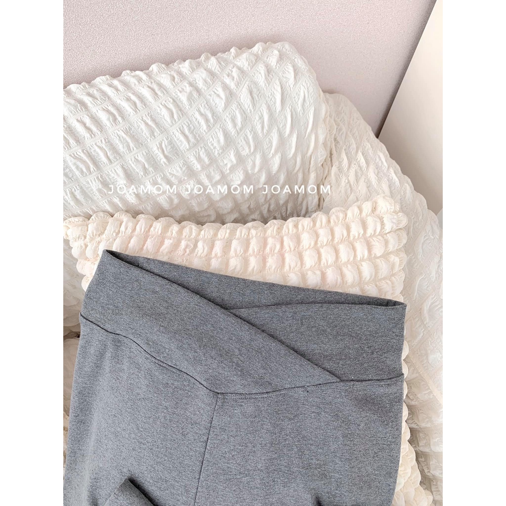 Quần Legging bầu cao cấp, chất liệu cotton co giãn tốt, dày dặn thoáng thiết kế bởi Joamom