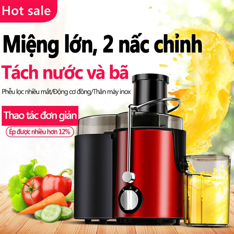 Máy ép  nguyên quả siêu mạnh mẽ chậm hoa quả ép Khởi động êm, điều chỉnh tốc độ -Hạn bảo hành 3 tháng