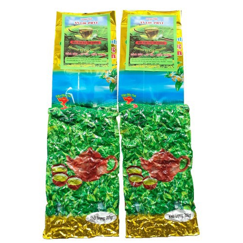 Trà xanh Thái Nguyên Tân Cương 1 tôm 2 lá búp 1kg ( Ấm Nâu)