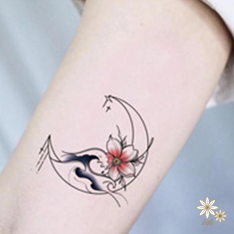 Hình xăm dán tạm thời hình hoa lá quyến rũ cho nam và nữ