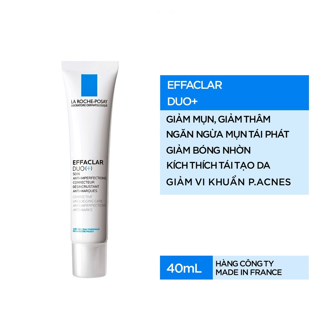 Kem Dưỡng Gỉam Mụn LA ROCHE POSAY EFFACLAR DUO+ ngừa vết thâm 40ml SeeMe beauty SC-010