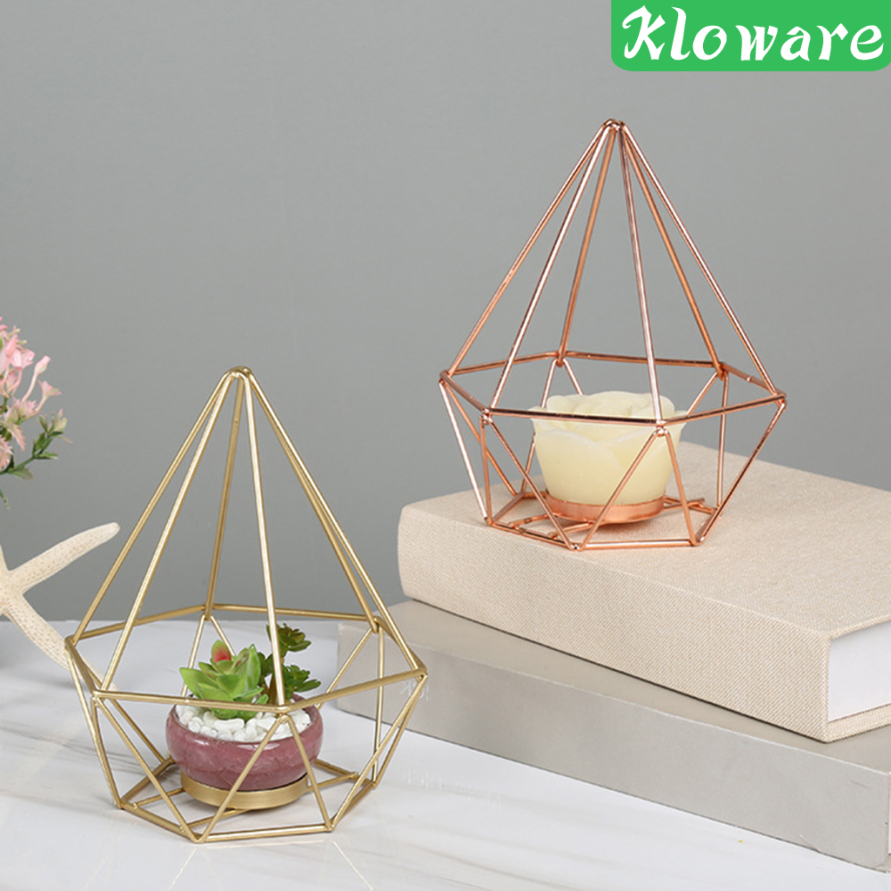 Giá Để Nến Bằng Sắt Kiểu Dáng Hình Học