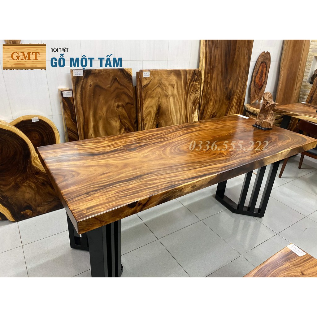 Mặt bàn gỗ me tây dùng cho bàn làm việc hoặc bàn ăn