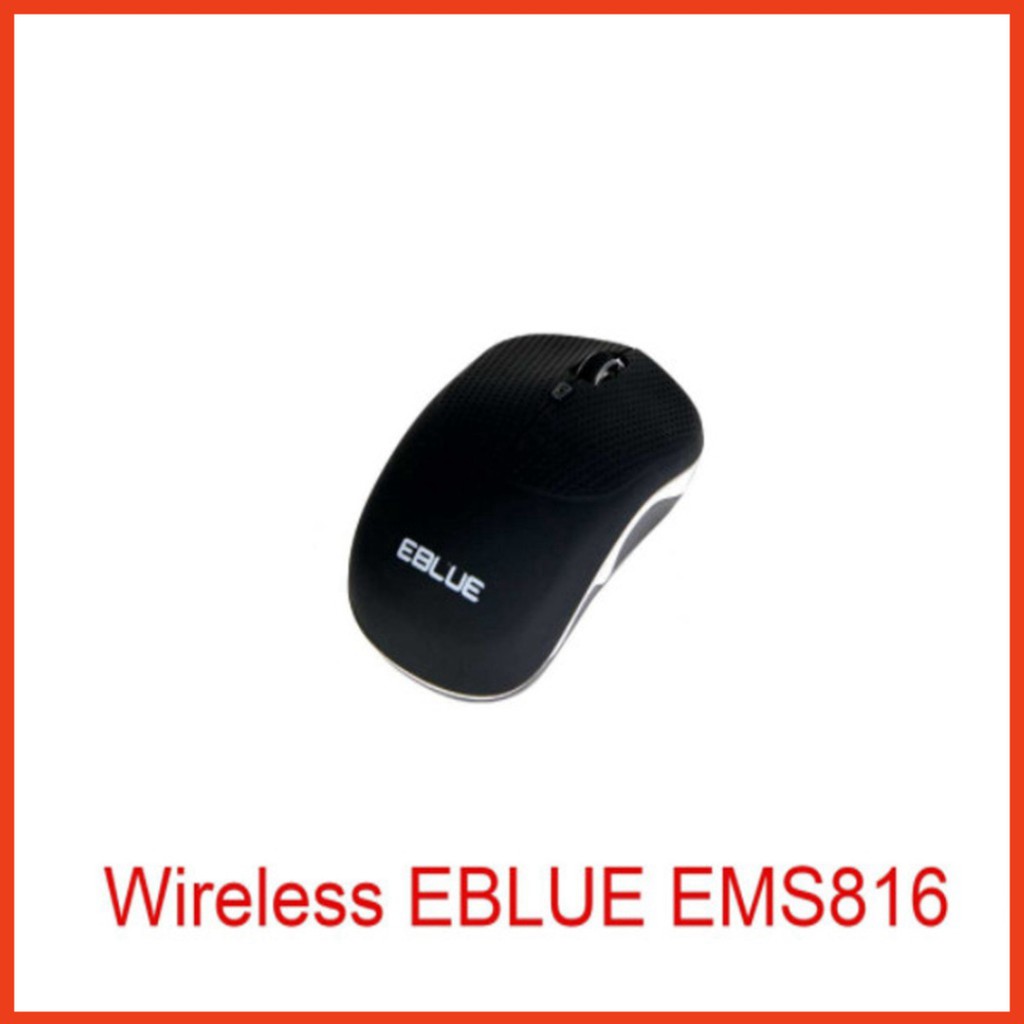 Chuột không dây Eblue EMS816B - Bọc Chống Trơn , Trống Nước - Màu Đen Trắng - Bảo Hành 24 Tháng