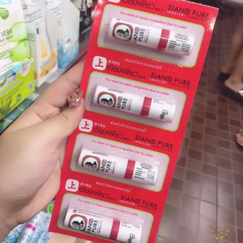 Ống Hít Thông Mũi 2 Đầu Siang Pure Inhaler Formula Thái Lan