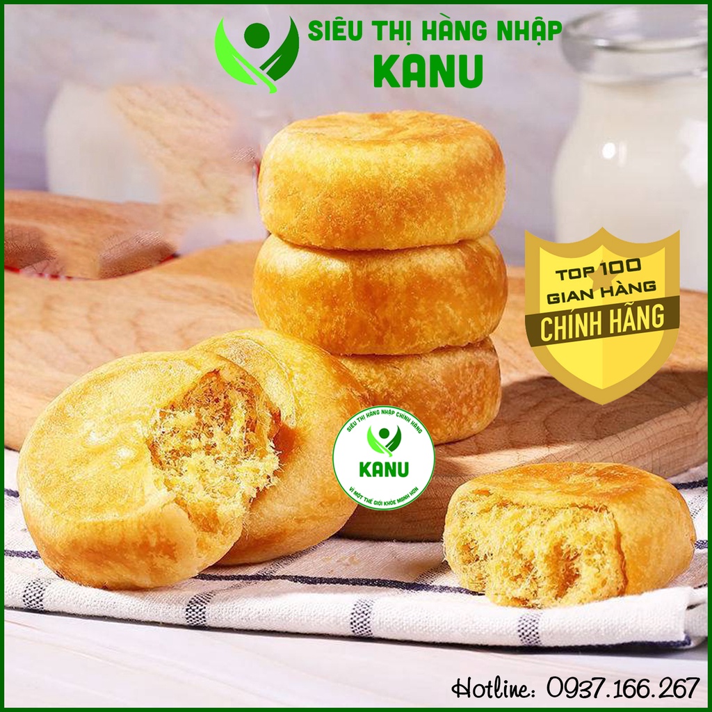 Một cái bánh chà bông gà jambon trứng muối M&D Thái Lan, đồ ăn vặt Thailand ngon rẻ