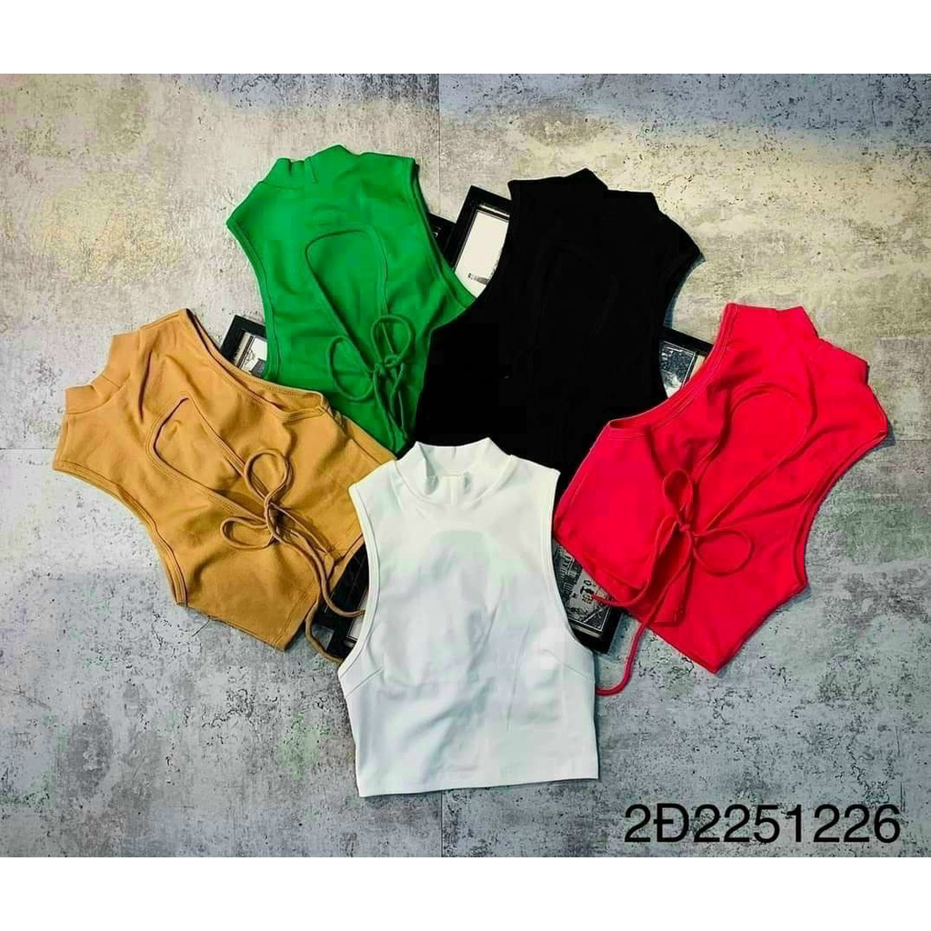 áo croptop ba lỗ hở lưng cột dây sexy l