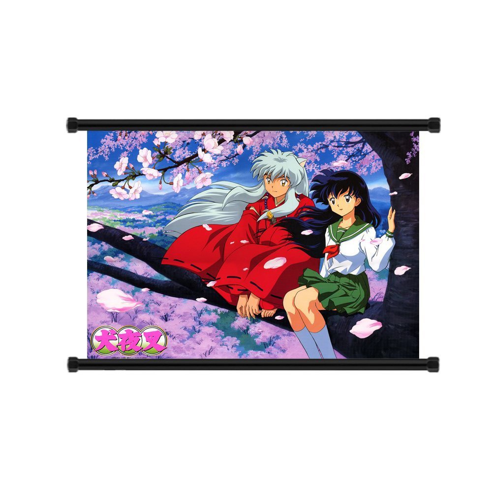 Poster vải anime Inuyasha 45x30 tranh vải cuộn treo tường