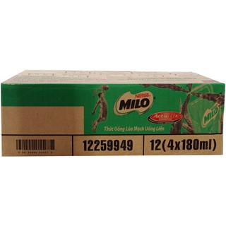 Sữa Milo hút 12 lốc X 4 hộp 180ml