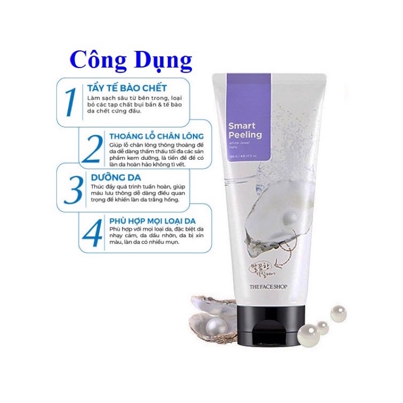 Tẩy da chết ngọc trai The Face Shop Smart Peeling  120ml