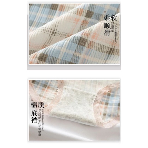 [CHE TÊN 100%] Quần Lót Nữ LMD35 Quần Chíp Kẻ Caro Chất Cotton Quảng Châu Cao Cấp Sexy Xịn Đẹp Lamodu Shop | BigBuy360 - bigbuy360.vn