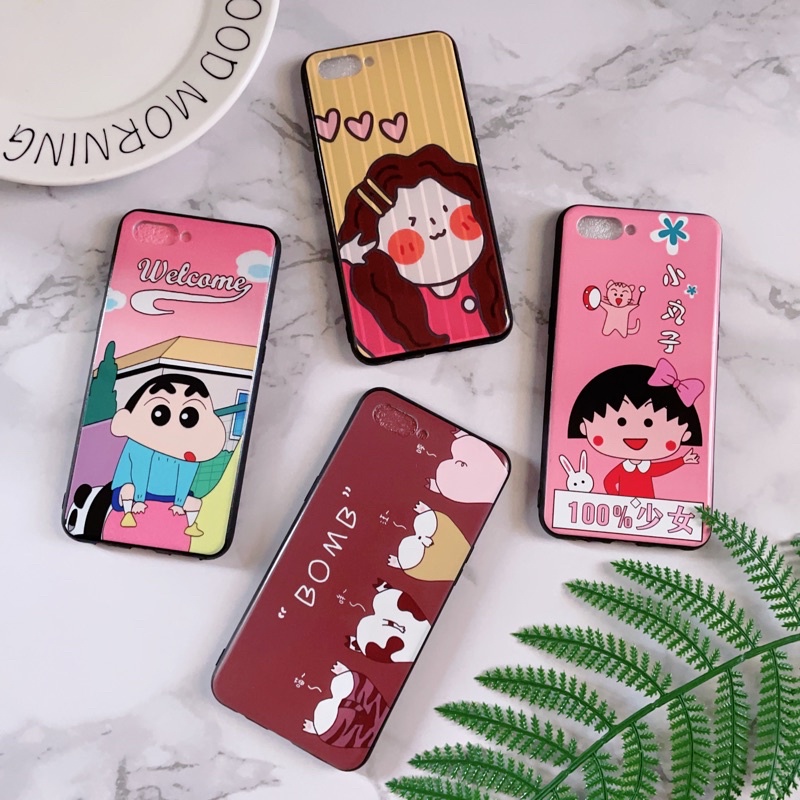 Ốp Lưng Oppo A3S/Realme C1 Viền Nhựa Dẻo Hình Dễ Thương