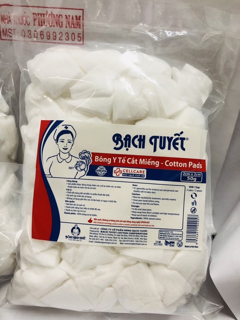 Bông BẠCH TUYẾT cắt miếng nhỏ gói 50g