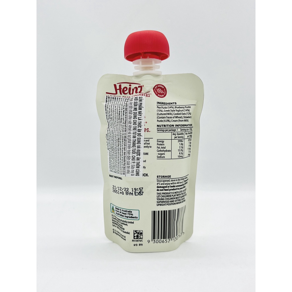 Túi Lê, Việt Quất & Yến Mạch Heinz  8+
