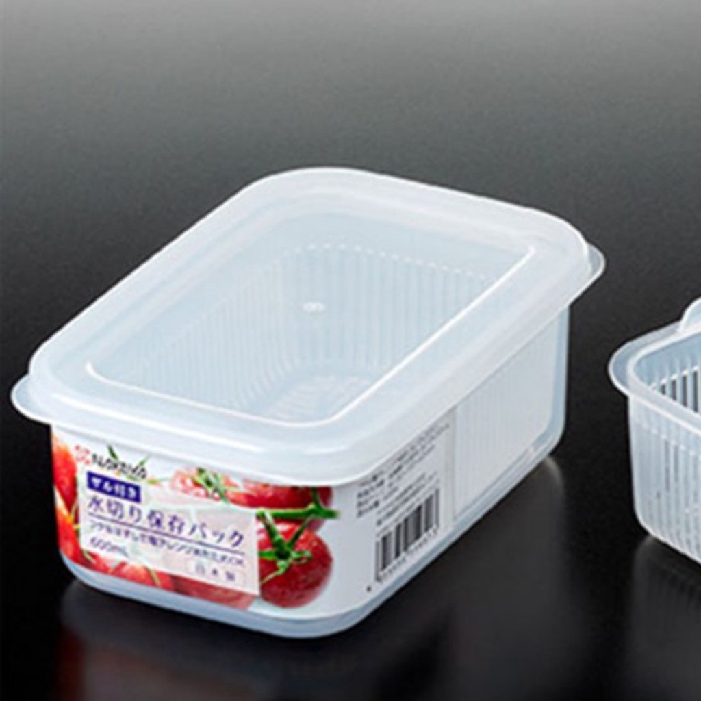 Hộp đựng thực phẩm 2 lớp 600ml Nakaya NHẬT BẢN dùng lò vi sóng và tủ đông lạnh