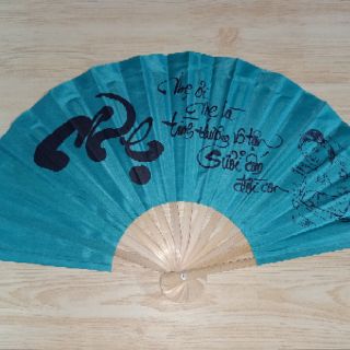 QUẠT VẢI XẾP THƯ PHÁP CAO CẤP size Trung