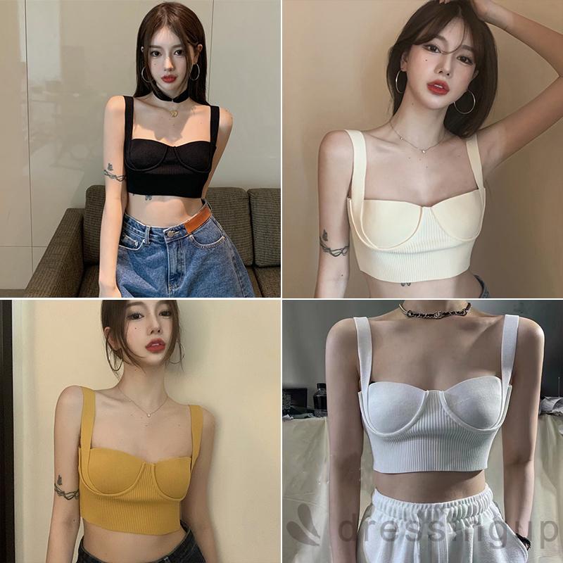 Áo Dệt Kim Hai Dây Bản Rộng Màu Sắc Thời Trang Cho Nữ