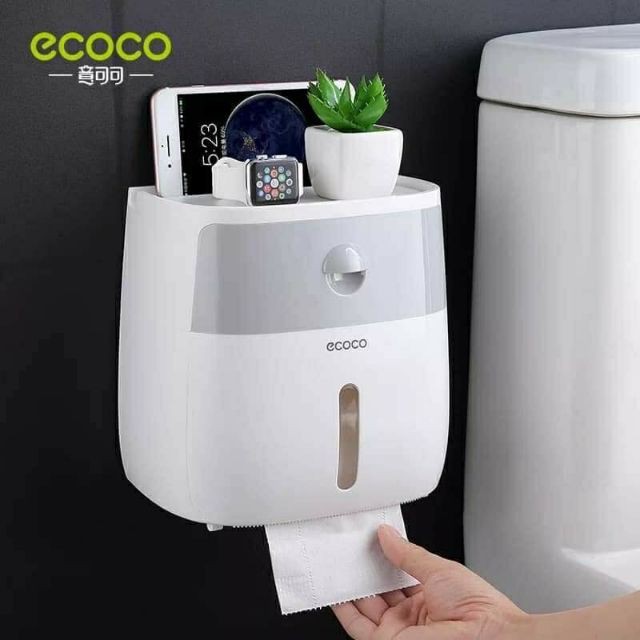 Hộp đựng giấy vệ sinh 2in1 Ecoco cao cấp