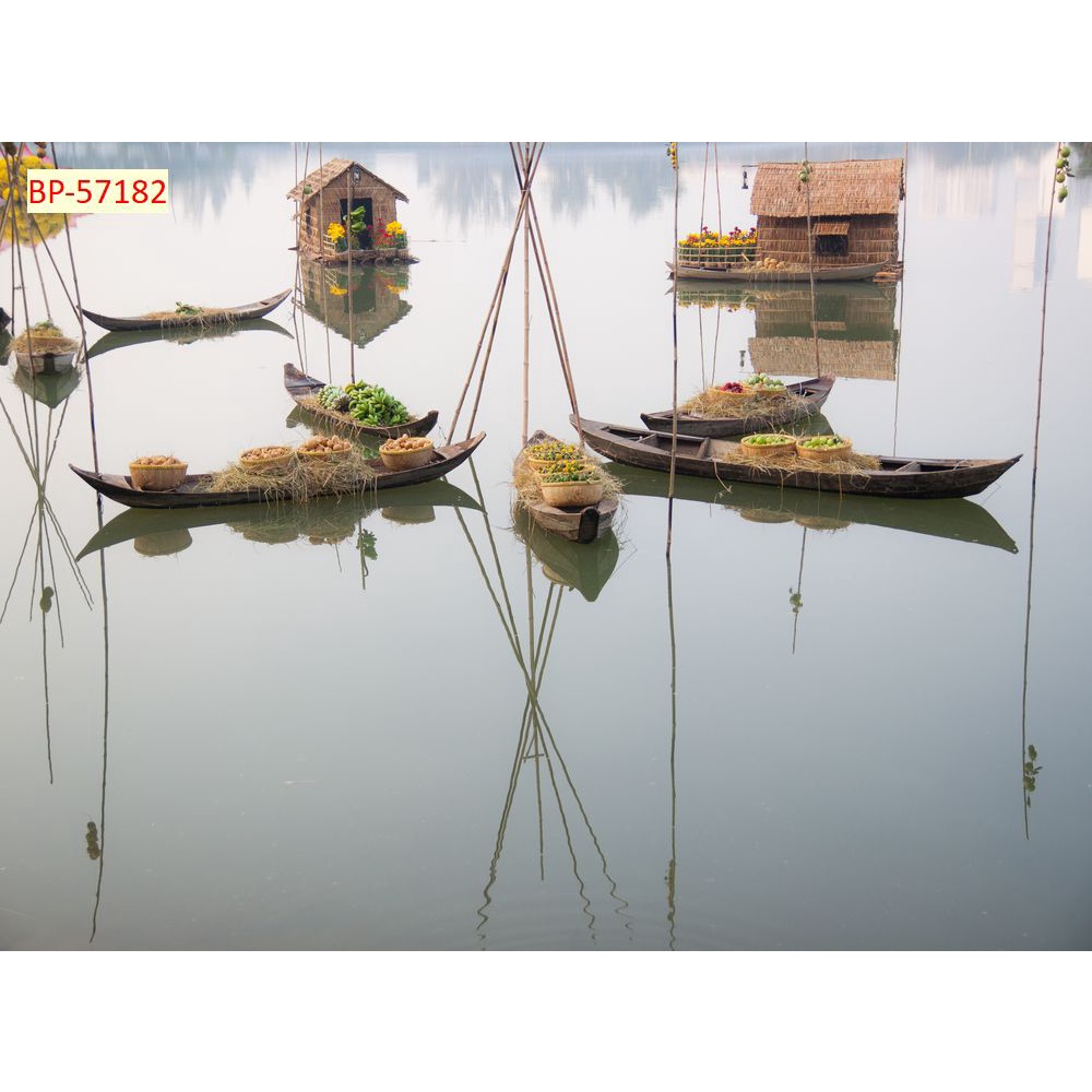 Tranh dán tường PHONG CẢNH VIỆT NAM vùng núi, biển 3D Chất liệu lụa 3D, xé không rách, lau chùi thoải mái