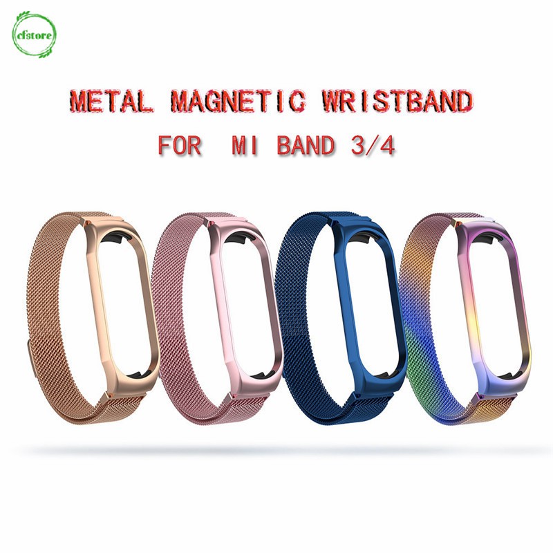 Dây đeo nam châm cho đồng hồ Xiaomi Mi Band 3/4 nhiều màu bắt mắt