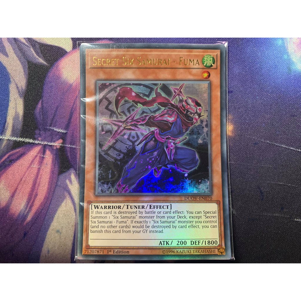 Thẻ Bài Yugioh Chính Hãng Secret Six Samurai - Fuma - DUOV-EN070