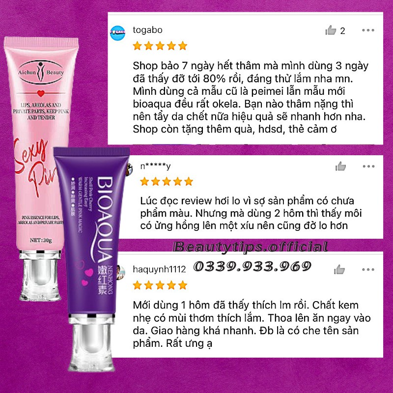 Ready Stock COD Chống Thâm Môi - Làm Hồng Môi - Làm Hồng Nhũ Hoa - Làm Hồng Vùng Kín Sexy Pink Aichun Beauty 30g Ready Stock | BigBuy360 - bigbuy360.vn