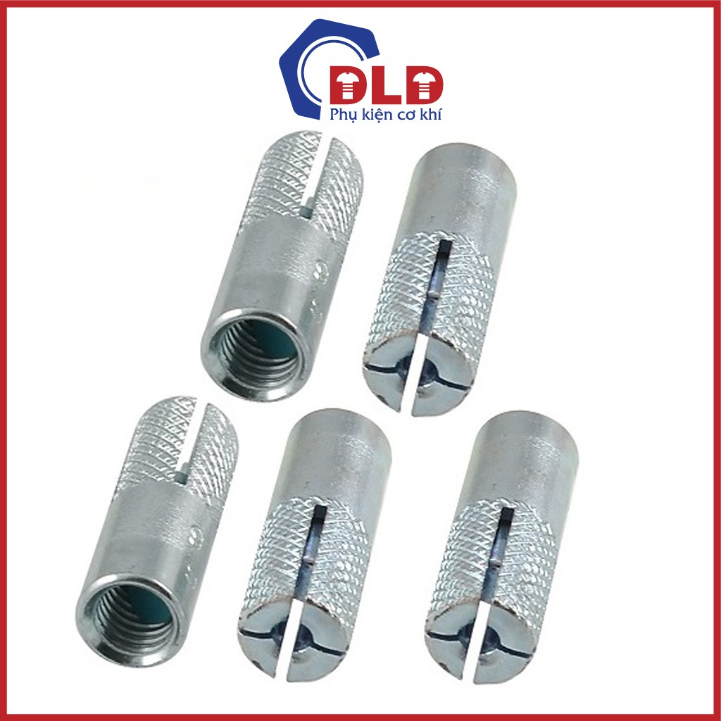 Combo 10 nở đạn - tắc kê đạn mạ kẽm size M6-M8-M10-M12