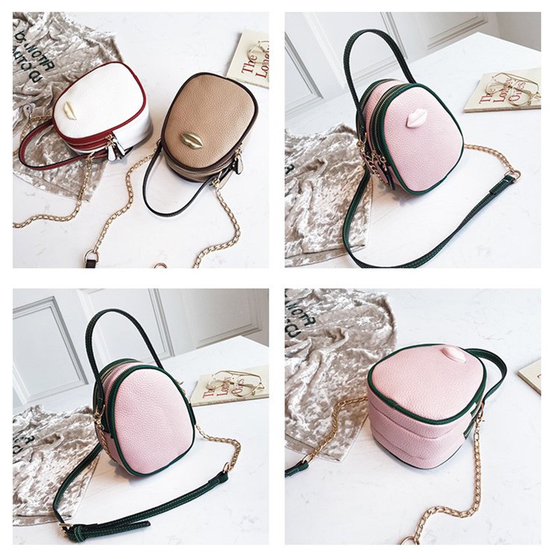 Túi Đeo Vai Mini Bằng Da Mềm Thiết Kế Đơn Giản