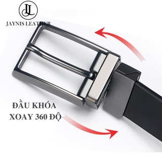 [ 🔥 ĐẦU KHÓA XOAY - DÂY DA 2 MẶT] Thắt Lưng Nam Khóa Kim, Dây Nịt Nam Da Thật 100% TL005B