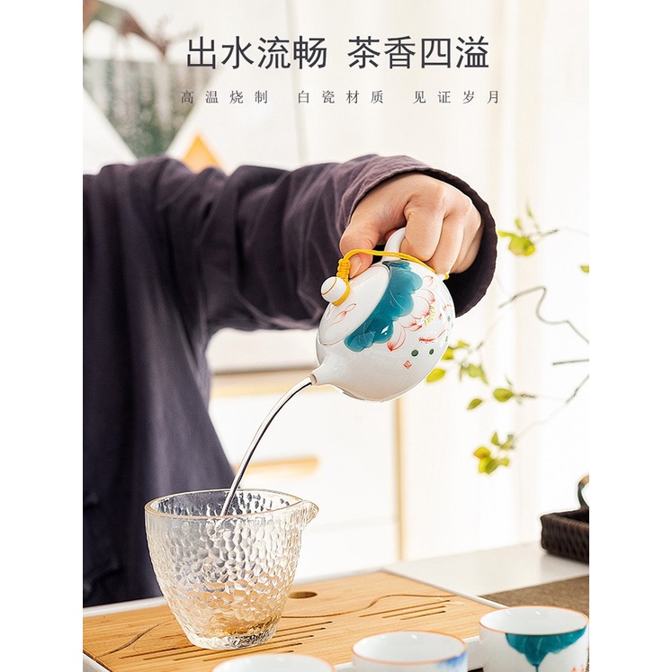 Ấm pha trà Tây Thi bằng sứ trắng Bạch Định 200 ml
