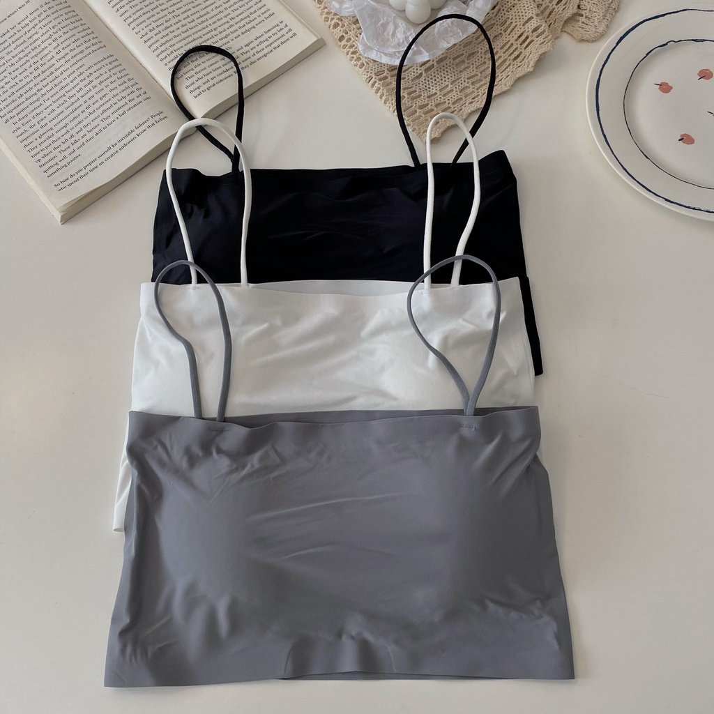 NUZIRO  Áo lót  không đường may chất liệu lụa cao cấp thời trang mùa hè dành cho nữ