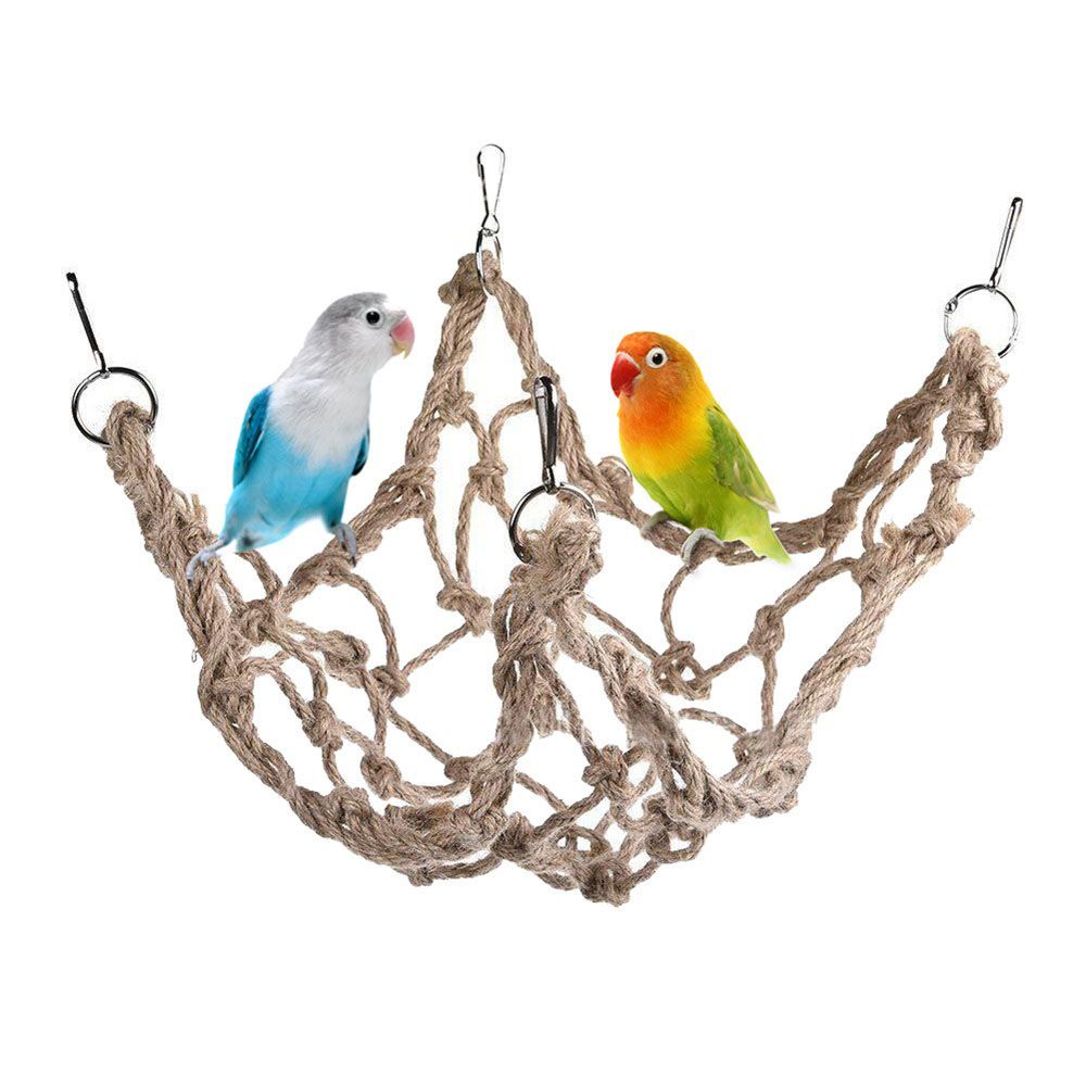 YIYU Võng lưới dây thừng treo huấn luyện cho chim vẹt/chuột hamster 1