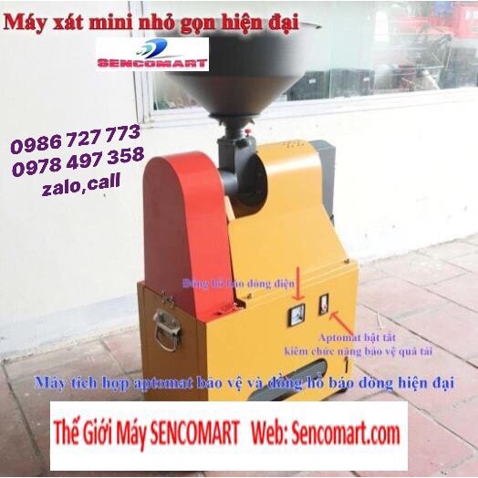 Máy xát gạo mini liên hoàn - Máy xát gạo mini Sencomart giá tốt