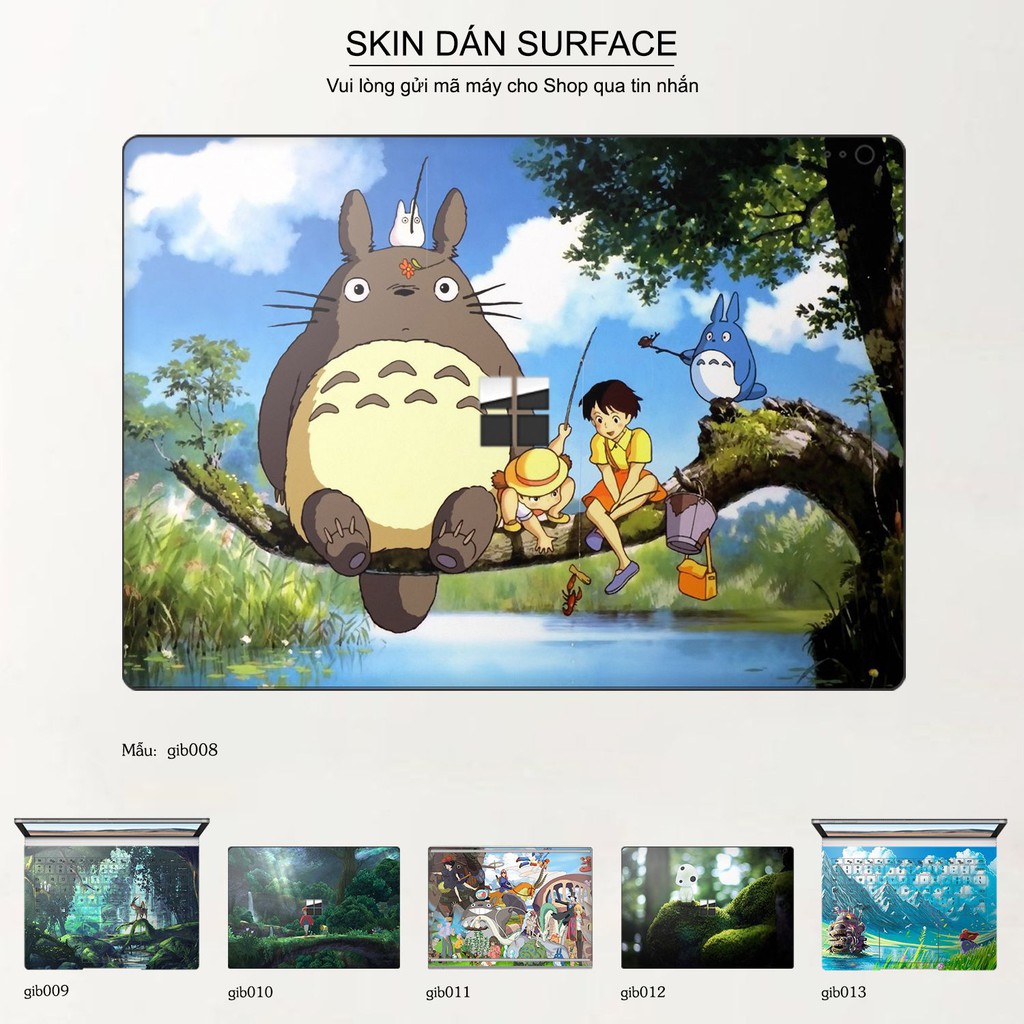 Skin dán Surface in hình Ghibli Studio (inbox mã máy cho Shop)