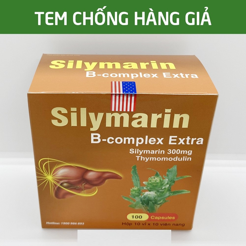 Viên Uống Bổ Gan Silymarin Bcomplex Extra - Hạ Men Gan - Giải Độc Gan - Bảo Vệ Tế Bào Gan, Gan Nhiễm Mỡ - Hộp 100V