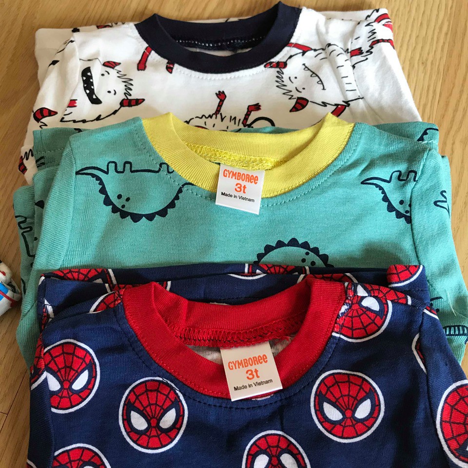 Bộ quần áo dài tay bé trai 6-26 kg made in Vietnam chất cotton xuất dư cực đẹp, mềm mại, thấm hút mồ hôi