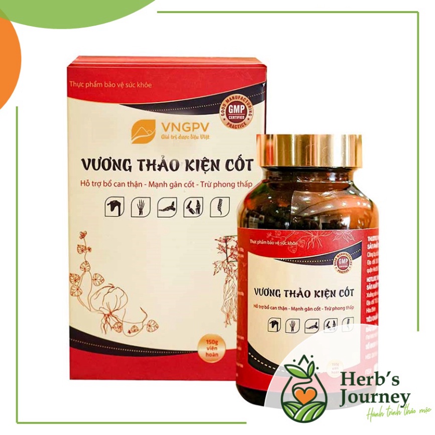 Vương thảo kiện cốt Tặng quà Fullsize/Mini - CTCP GPV - Lọ 150g - Viên hoàn cứng - Hỗ trợ điều trị bệnh xương khớp