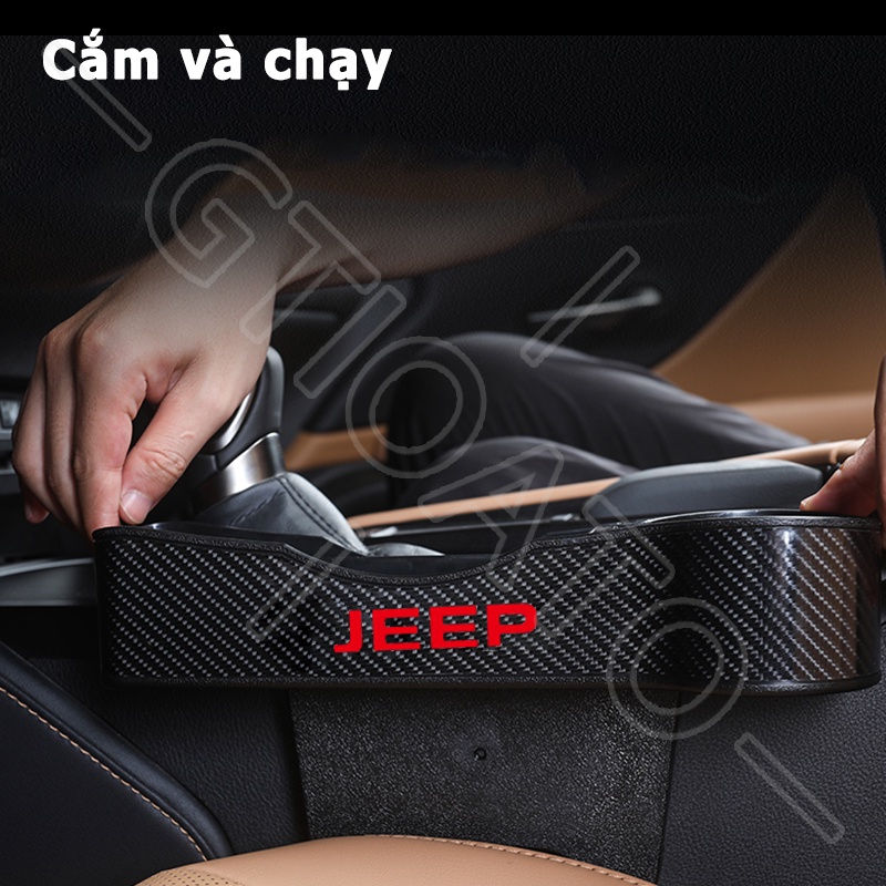 GTIOATO Khay Để Đồ Khe Ghế Ô Tô Khay ĐựNg Đồ Ô Tô Khay Đựng Đồ Khe Ghế Ô Tô Sợi Carbon Đồ Đa Năng Cắm Khe Ghế Ô Tô Khay Đựng Đồ Đa Năng Cắm Khe Ghế Xe Phụ KiệN Ô Tô Cho Jeep Wrangler Gladiator Cherokee Compass