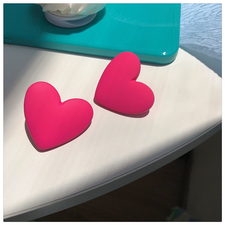 Khuyên Tai Hình Trái Tim Lớn Phong Cách Mới 2022